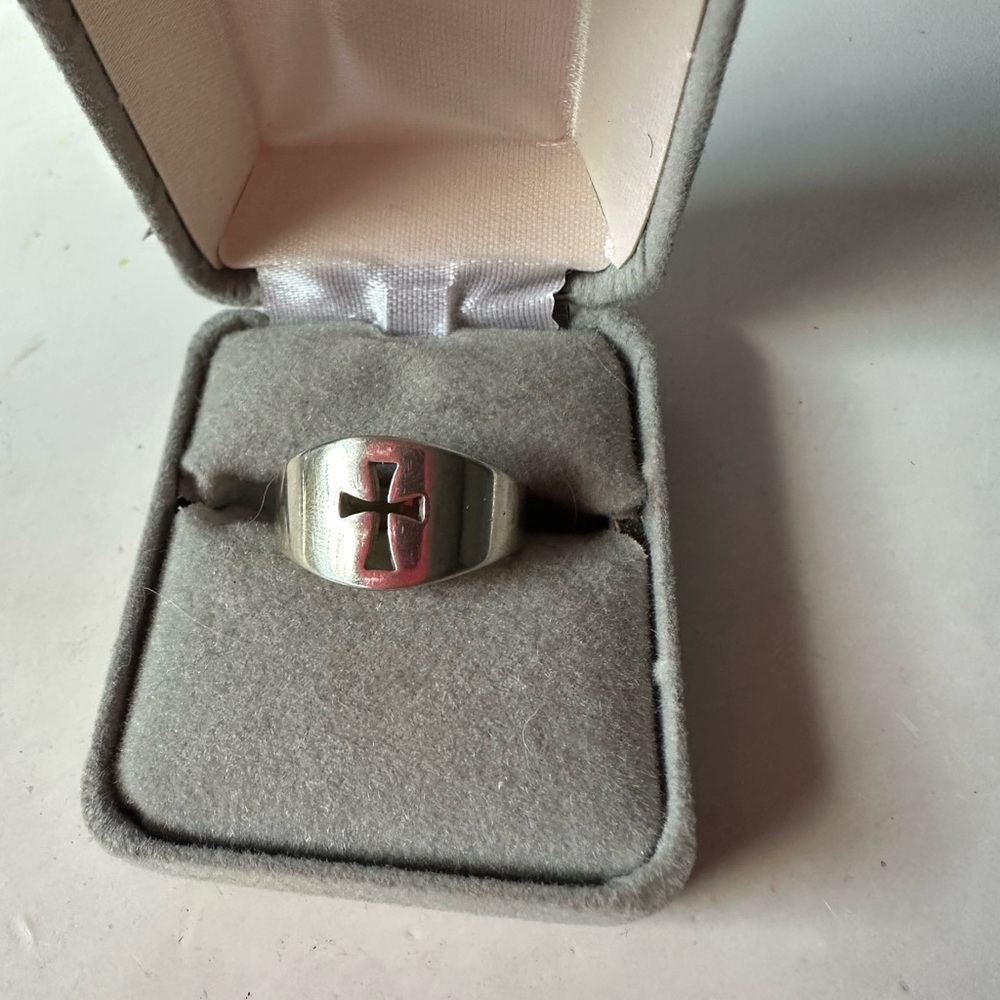 James Avery wide Crosslet Ring men’s size 10